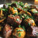 Garlic Butter Steak Bites with Mushrooms