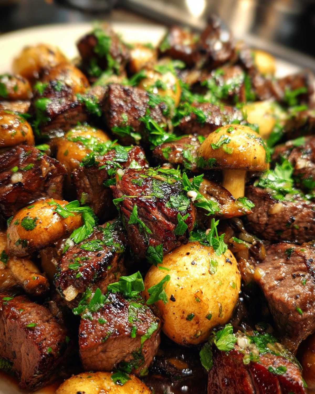 Garlic Butter Steak Bites with Mushrooms - detail 3