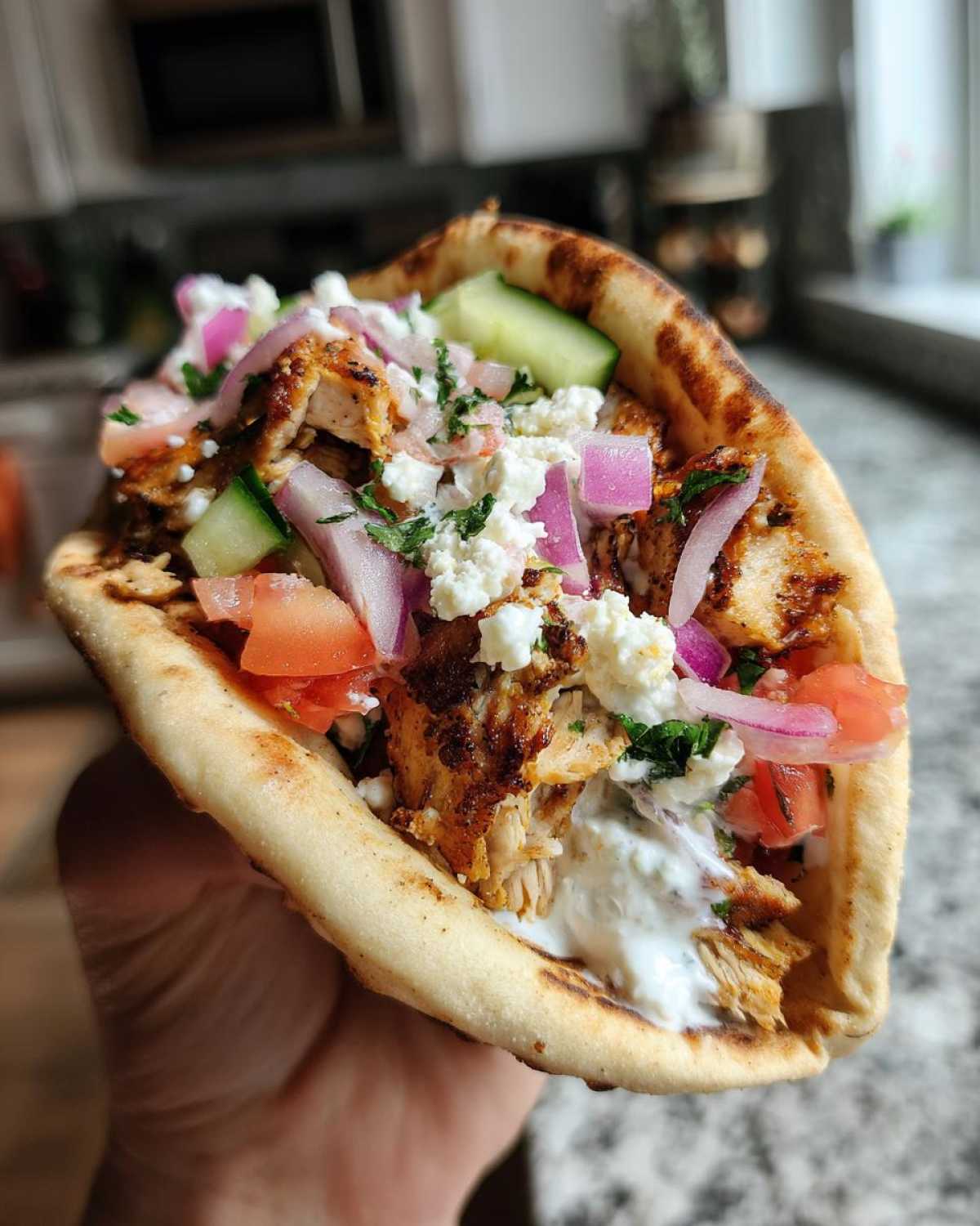 Greek Chicken Gyro Pitas - detail 1