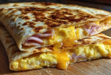 Ham and Cheese Breakfast Quesadilla