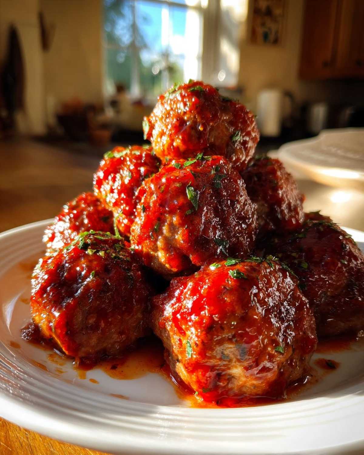 Harissa-Glazed Meatballs - detail 2