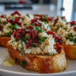 Herbed Feta Bruschetta with Sun-Dried Tomatoes