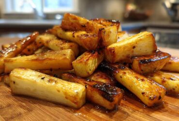 Maple Dijon Roasted Parsnips