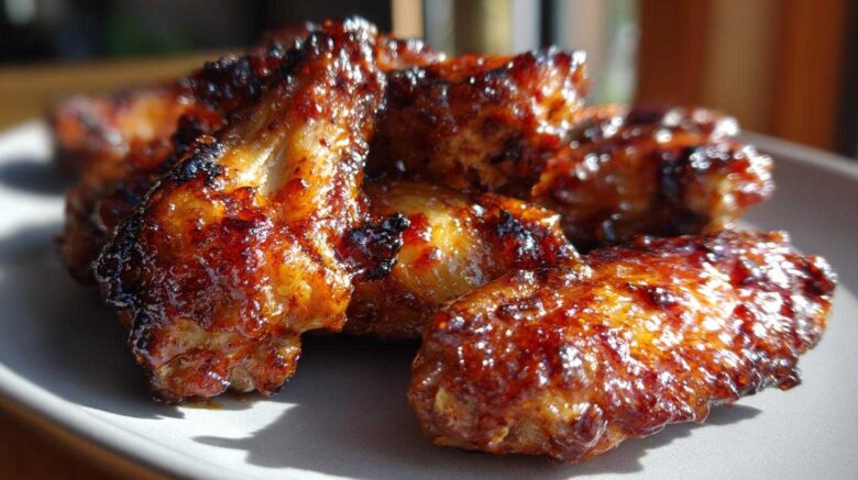 Maple Sriracha Glazed Chicken Wings