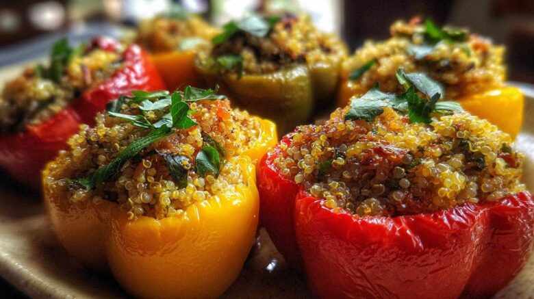 Mediterranean Quinoa Stuffed Peppers