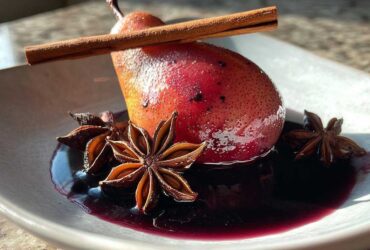 Mulled Wine Poached Pears