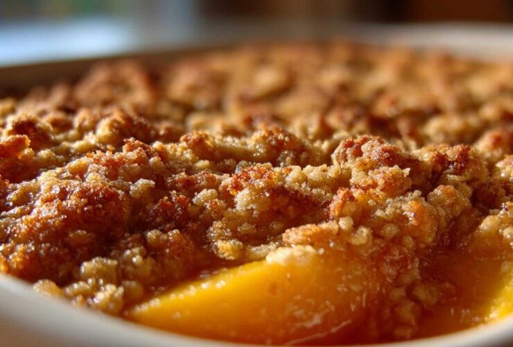 Oatmeal Peach Crisp (with Fresh Peaches)