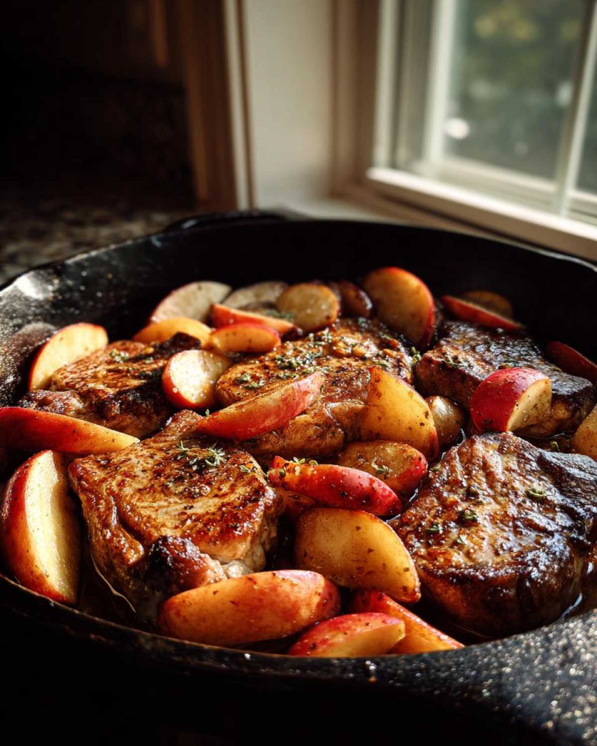 One-Pan Pork and Apples Skillet - detail 1