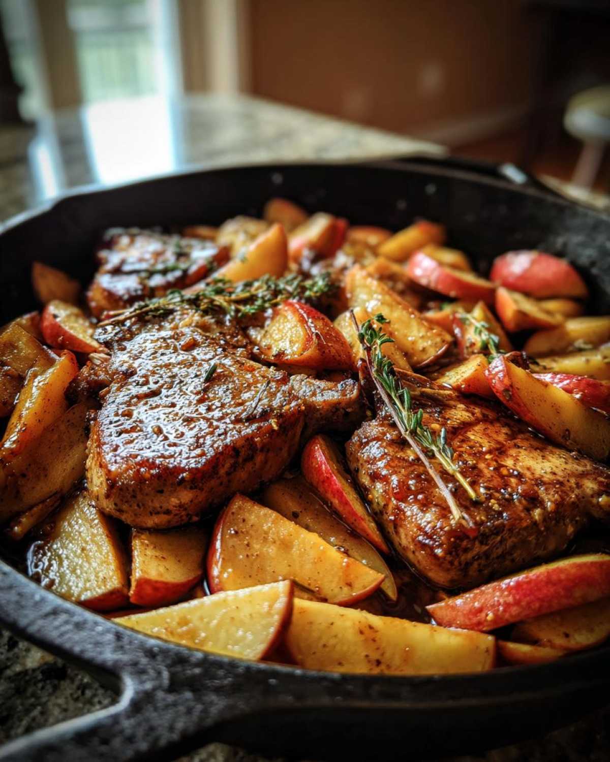 One-Pan Pork and Apples Skillet - detail 4
