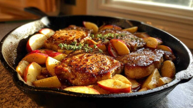 One-Pan Pork and Apples Skillet