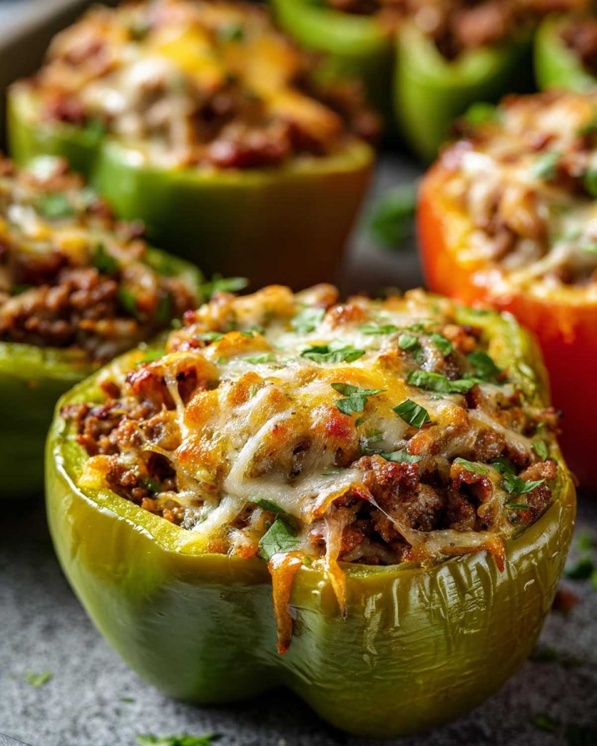Philly Cheesesteak Stuffed Peppers - detail 2