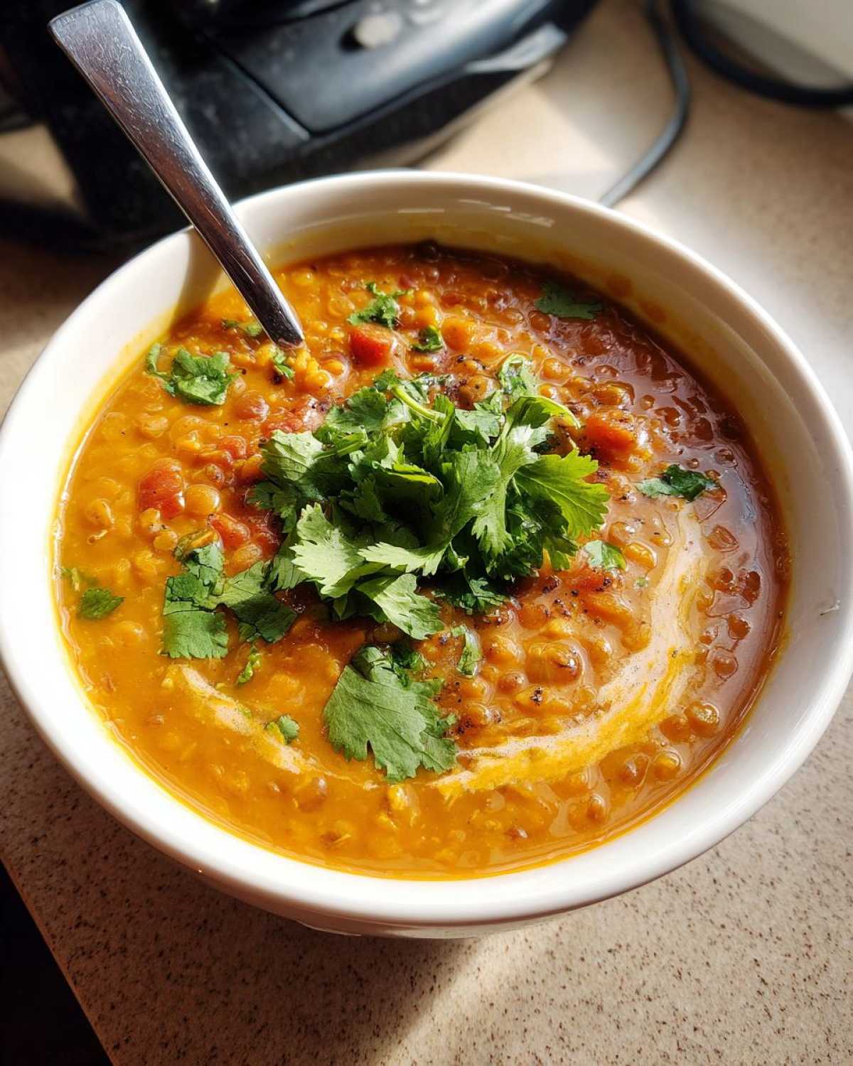 Pumpkin Curry Lentil Soup - detail 2