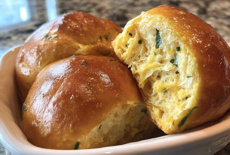 Pumpkin Sage Dinner Rolls