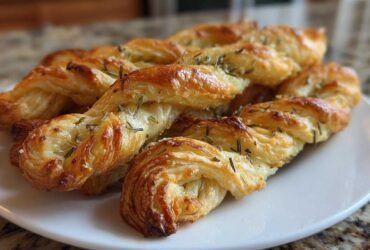 Rosemary Garlic Puff Pastry Twists