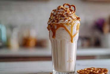 Salted Caramel Pretzel Milkshake (5-Minute Indulgence)