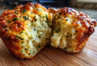 Savory zucchini cheese muffins