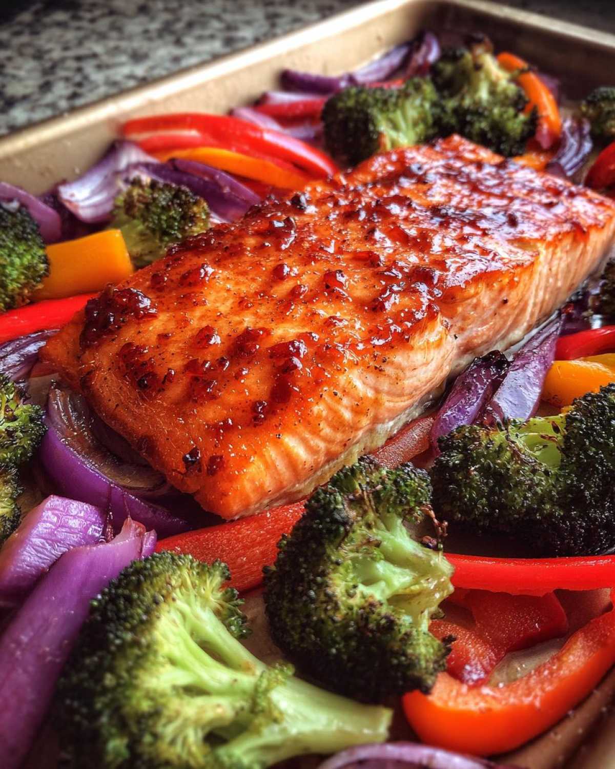 Sheet Pan Honey Garlic Salmon & Veggies - detail 4