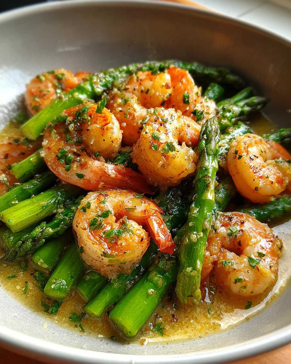 Skillet Shrimp and Asparagus - detail 1