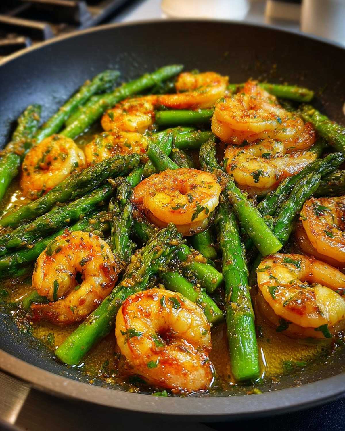 Skillet Shrimp and Asparagus - detail 3