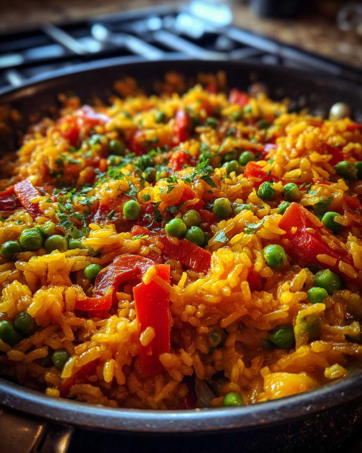 Skillet Vegetable Paella - detail 1