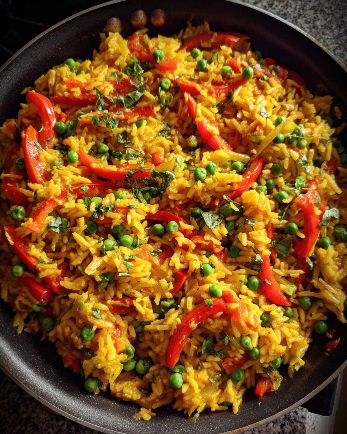Skillet Vegetable Paella - detail 2