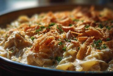 Slow cooker tuna noodle casserole