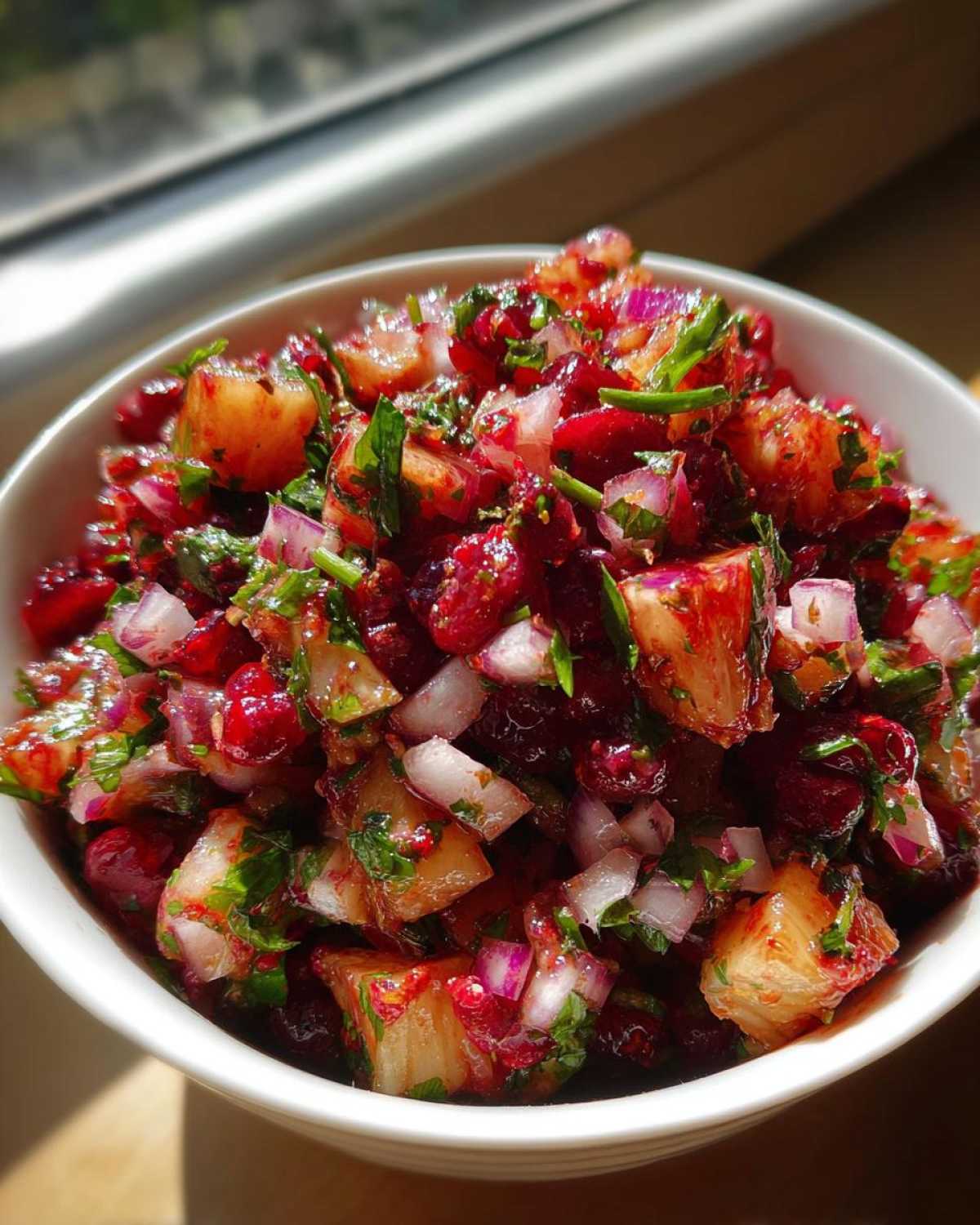 Spiced Cranberry Pineapple Salsa - detail 1