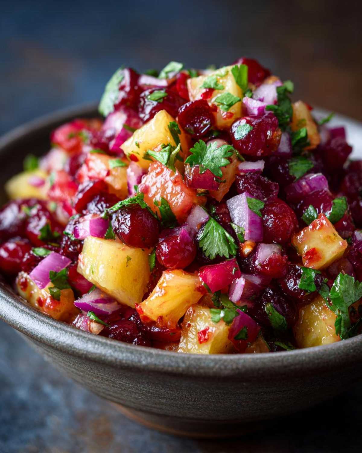 Spiced Cranberry Pineapple Salsa - detail 2