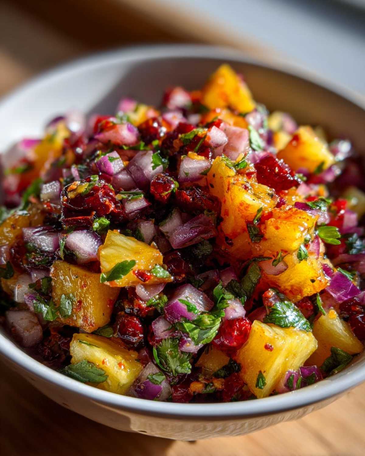 Spiced Cranberry Pineapple Salsa - detail 3