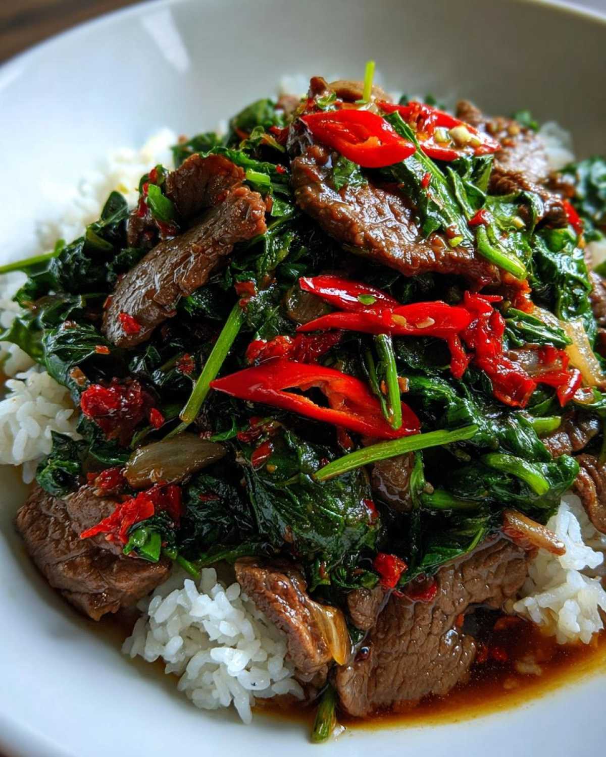 Spicy Thai Basil Beef - detail 3