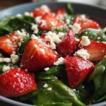 Spinach Strawberry Feta Salad