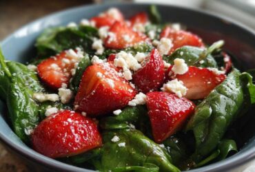 Spinach Strawberry Feta Salad