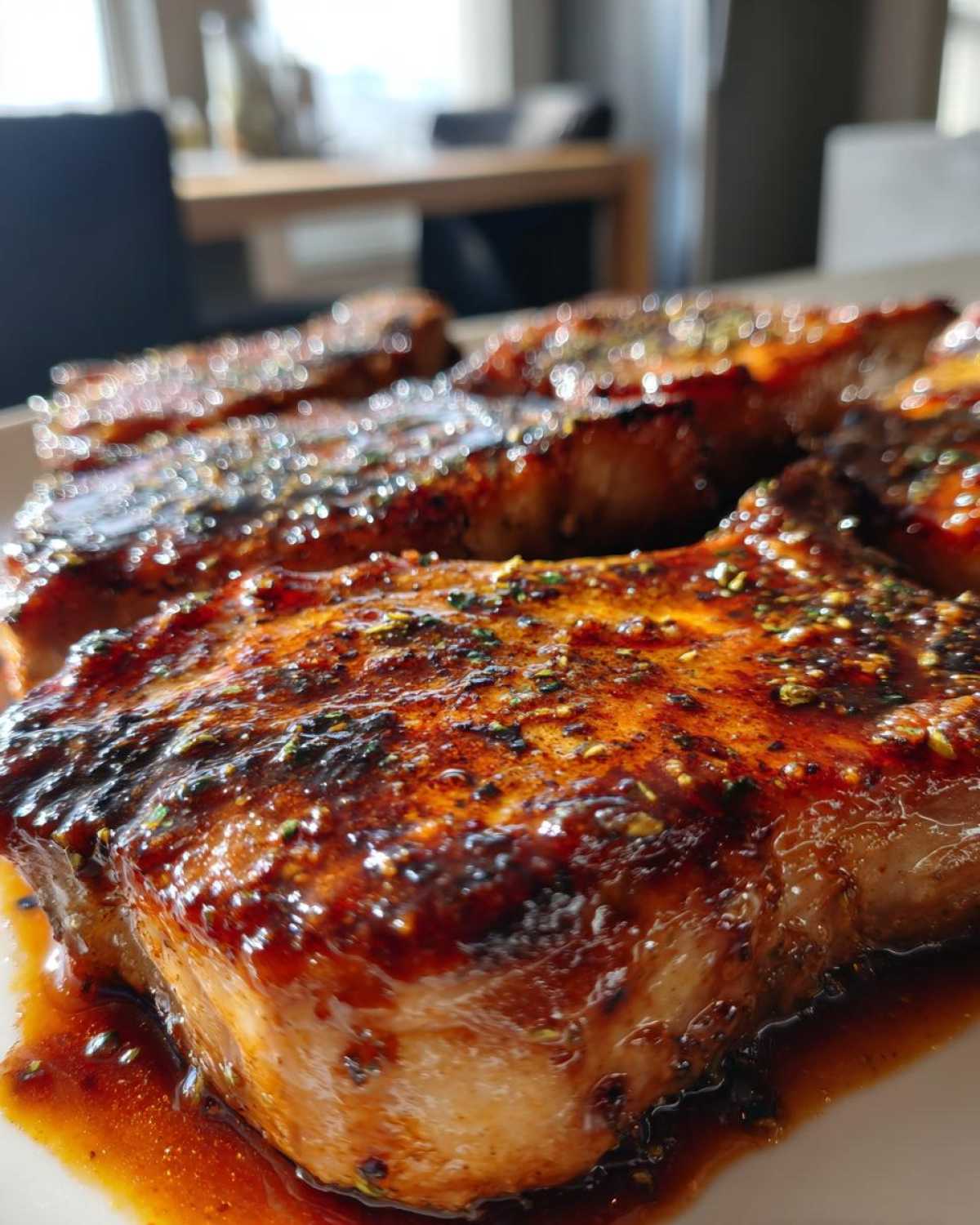 Sticky Maple Glazed Pork Chops - detail 3