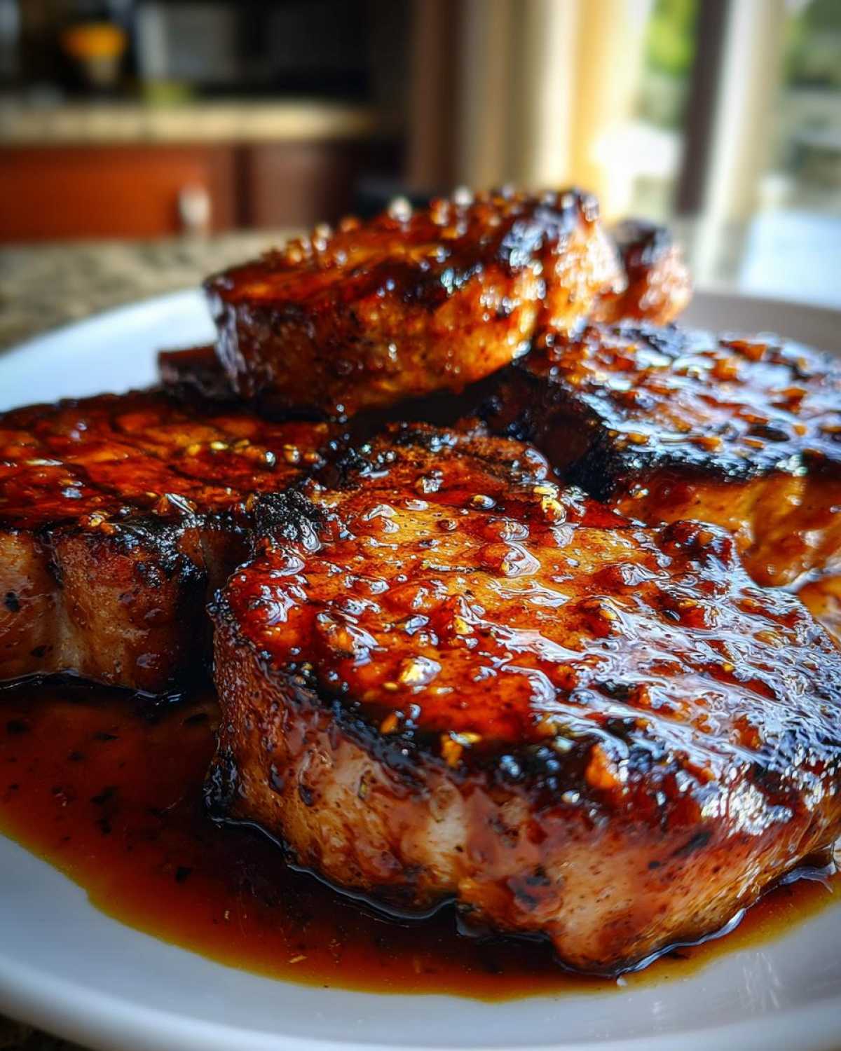 Sticky Maple Glazed Pork Chops - detail 4
