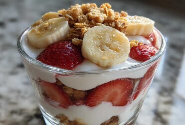 Strawberry Banana Greek Yogurt Parfait