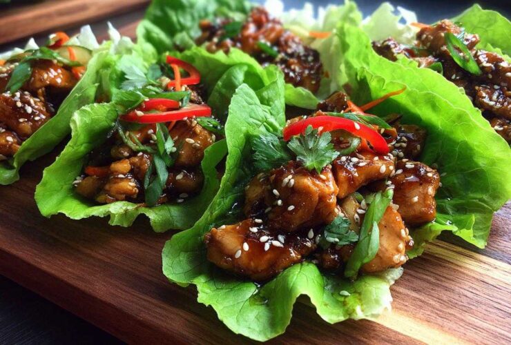 Teriyaki Chicken Lettuce Cups