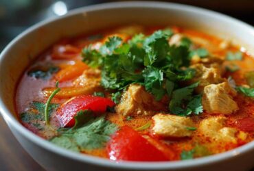 Thai Coconut Curry Chicken Soup