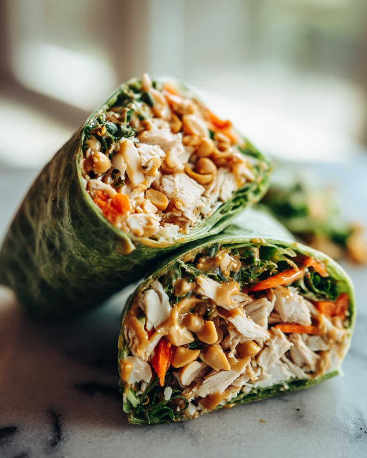 Thai Peanut Chicken Salad Wrap - detail 1