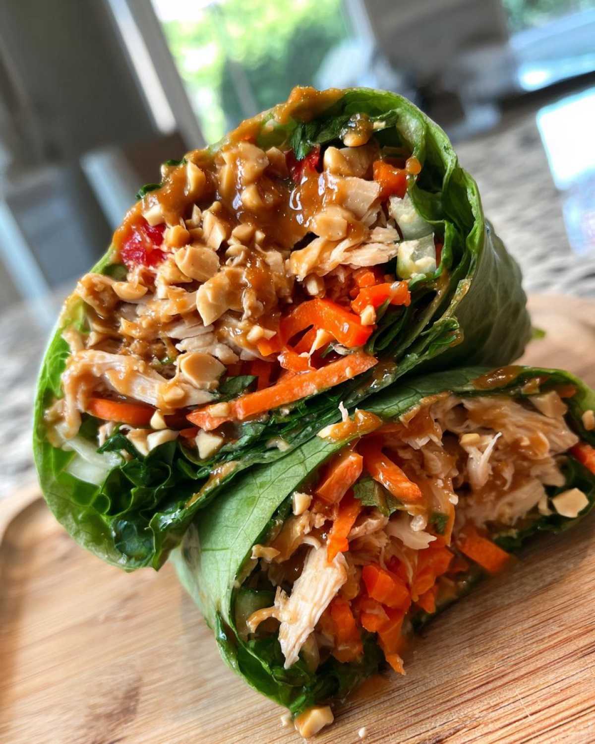 Thai Peanut Chicken Salad Wrap - detail 2