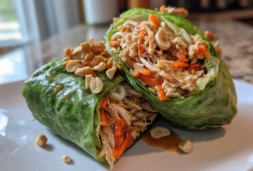 Thai Peanut Chicken Salad Wrap