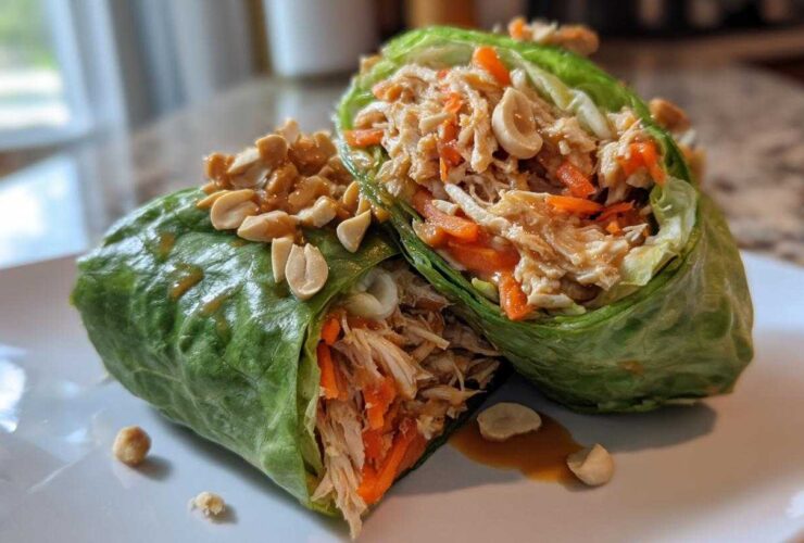 Thai Peanut Chicken Salad Wrap