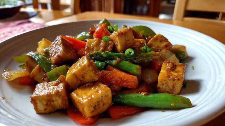 Tofu Stir-Fry with Peanut Sauce
