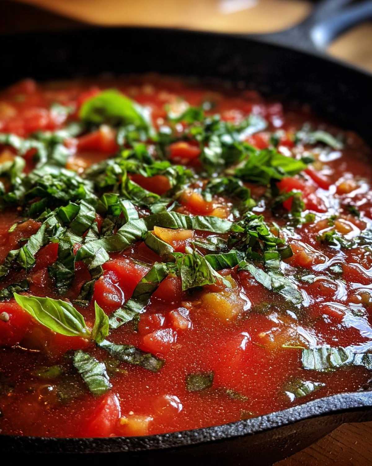 Tomato Basil Skillet Soup - detail 4