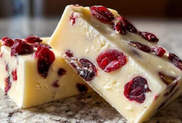 White Chocolate Cranberry Fudge