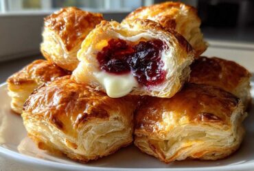 Brie and Cranberry Puff Pastry Bites