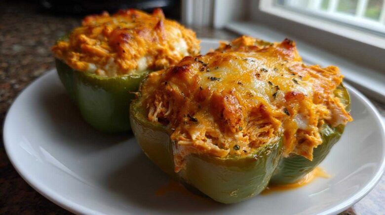 Buffalo Chicken Stuffed Peppers