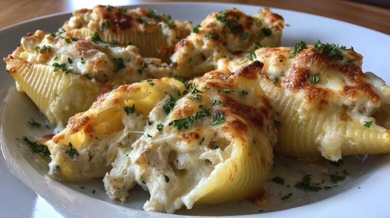 Chicken Alfredo Stuffed Shells