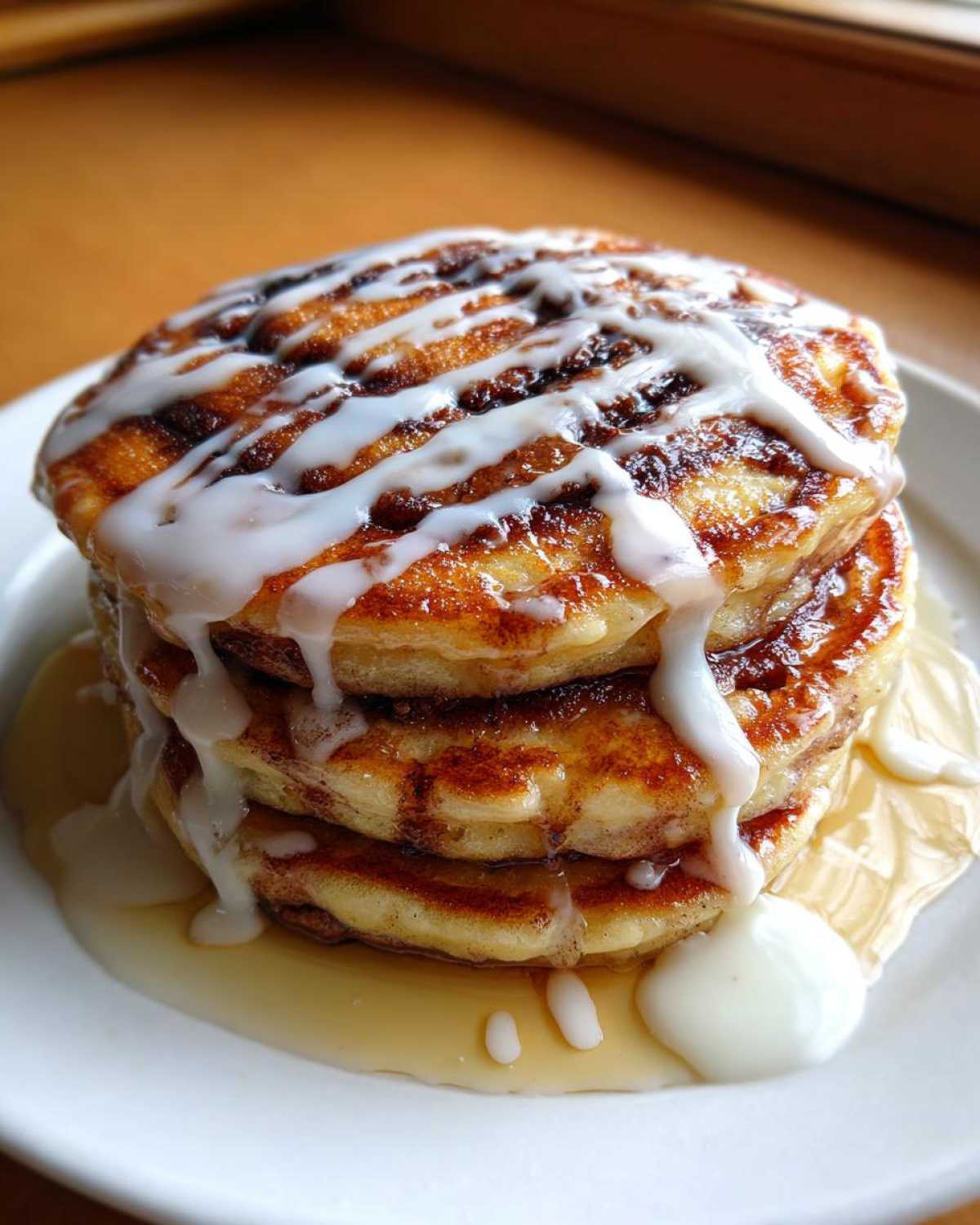 Cinnamon Roll Pancakes - detail 3