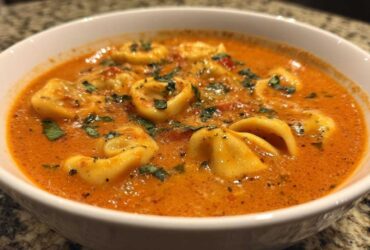 Creamy Tomato Basil Tortellini Soup