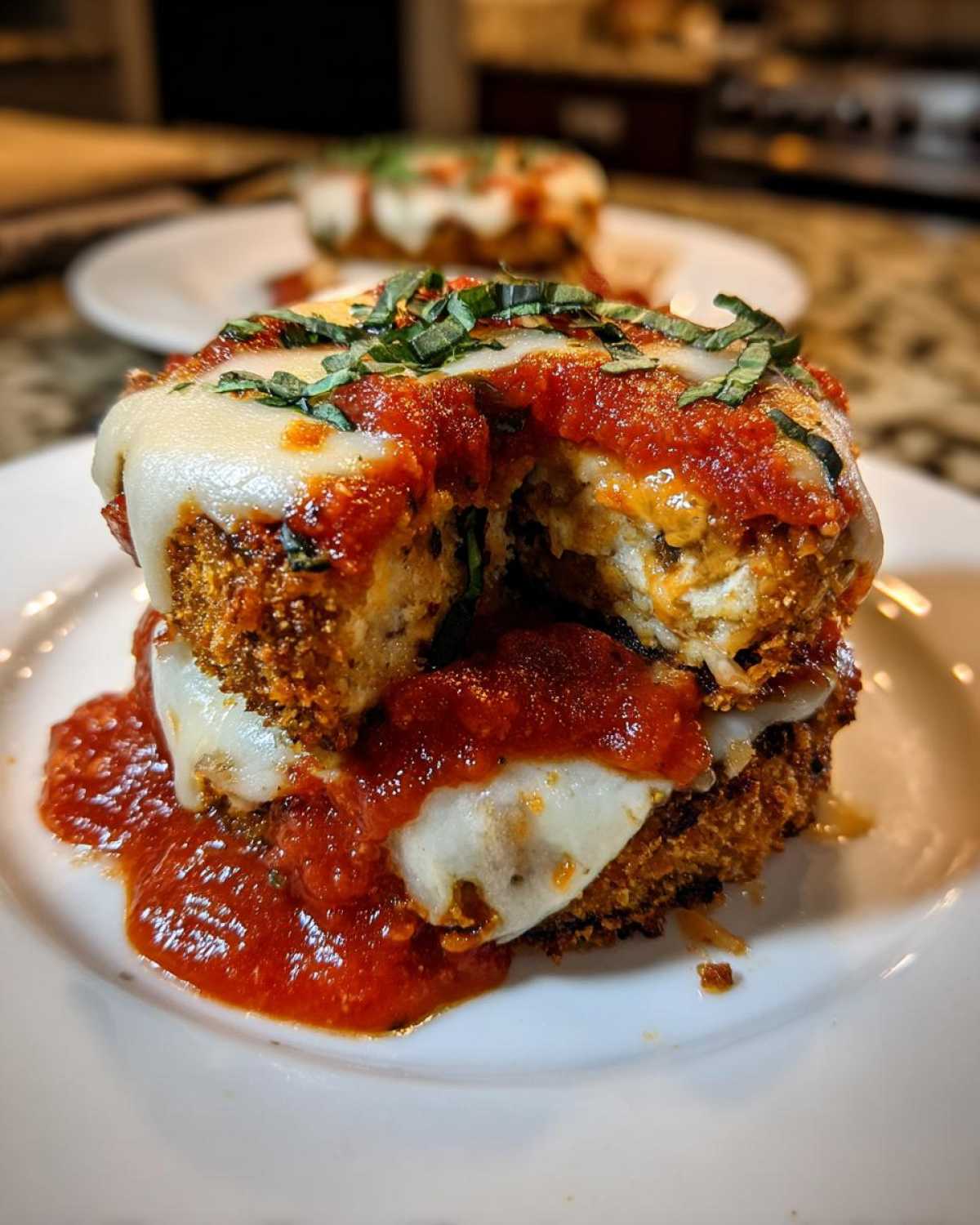 Eggplant Parmesan Stacks - detail 1